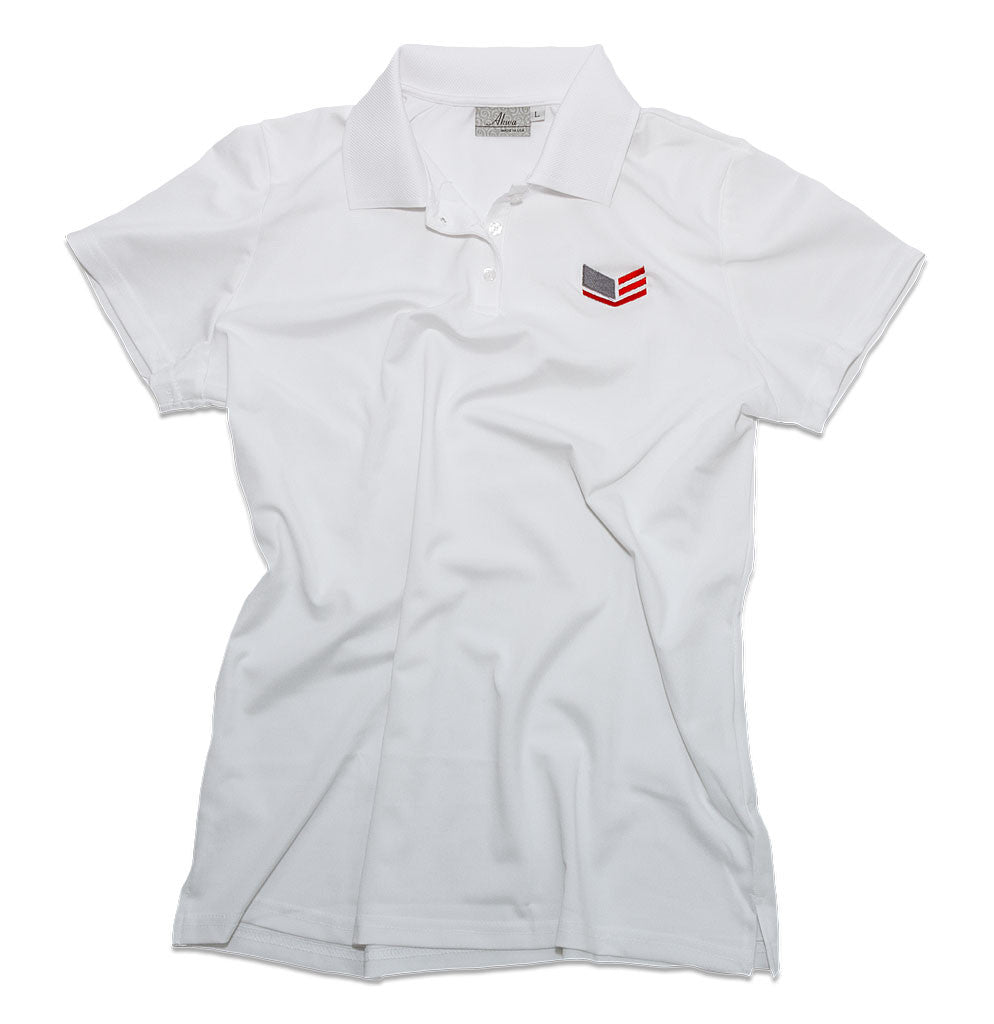 Women's White Polo Shirt With Logo