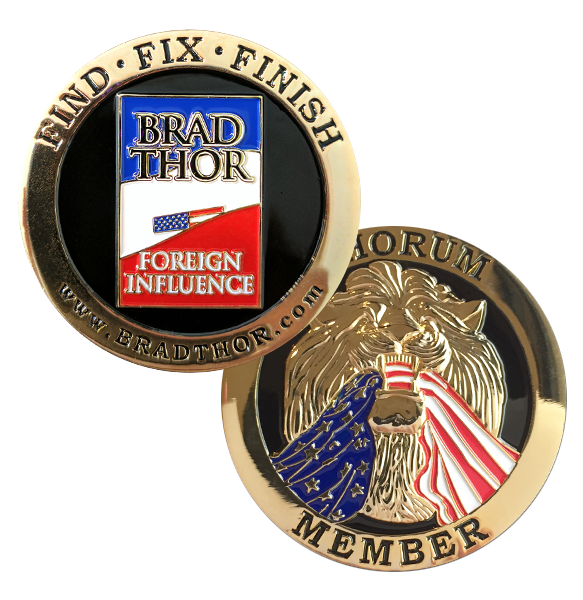 LIMITED EDITION Foreign Influence Challenge Coin